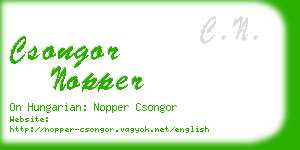 csongor nopper business card